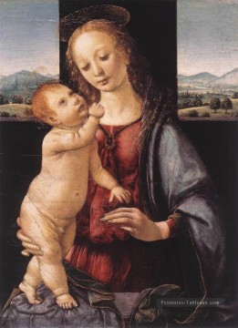  enfant galerie - Vierge à l’Enfant avec une Grenade Léonard de Vinci